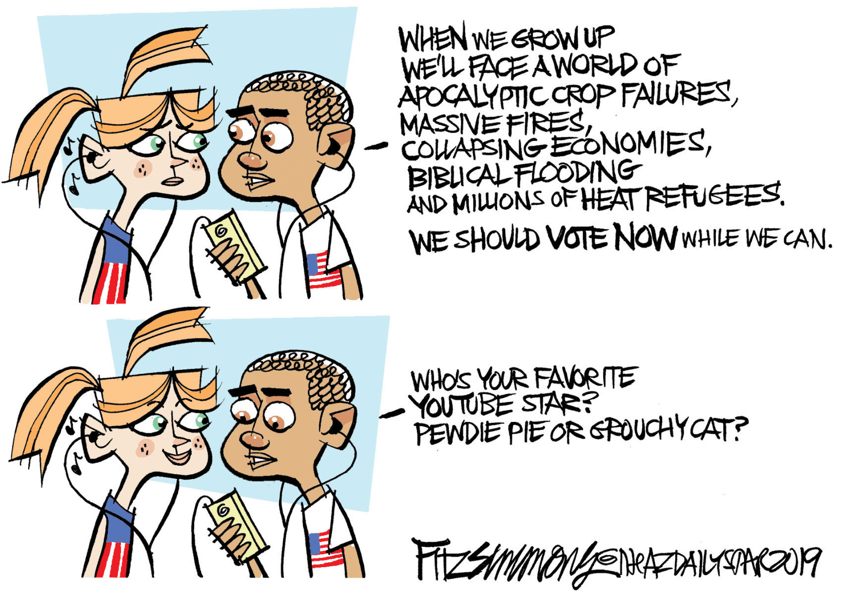 Daily Fitz Cartoon: Vote to save the planet